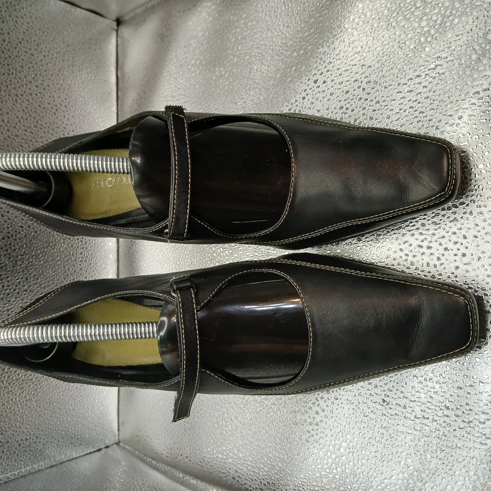 Aeropostale Black Leather Heels Women's Size 10